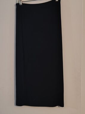 Chico's Travelers Stretchy Black Pencil Midi Skirt